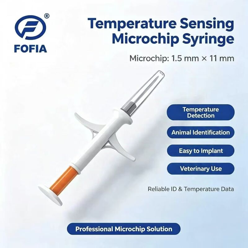ICAR Certyfikat Fofia Nowy czujnik temperatury Gorący mikroczip RFID PP Animal ID wodoodporny dla psów i kotów