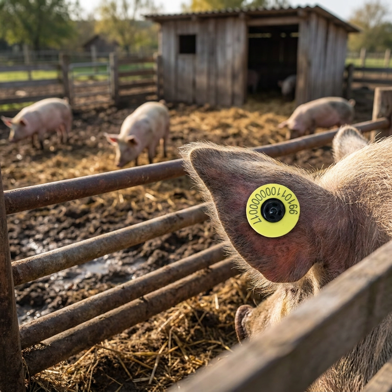 Nowy Fofia Full ICAR ET908 krowa RFID LF kolczyk do ucha materiał TPU napięcie 350N 5 lat gwarancji zgodność z ISO11784/5 użytkowanie w gospodarstwie