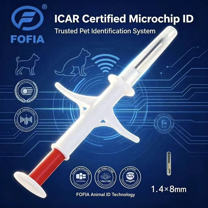 FOFIA Nowy RFID 134,2 kHz Mikrochip dla zwierząt FDX/EM4305 Chip IP67 wodoodporny