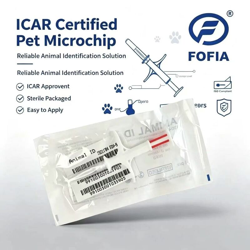 Wytrzymały Fofia Nowy gorąco sprzedawany RFID 134.2kHz PP Materiał Dog ID Mikrochip wodoodporny użytek gospodarstwa domowego Injekcja dla zwierząt domowych 1,5 roku