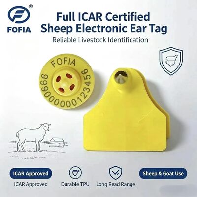 Fofia ET957+T967 Owce Kozy Bydło Kombinacja elektroniczna śledzenie gospodarstwa domowego ear tag Nowy wysokiej jakości RFID TPU laser kodujący 3