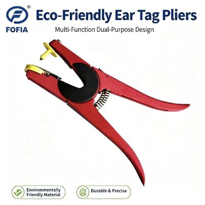 Nowy FOFIA Aluminium Alloy Farm Animal Ear Tag Applicator z laserem kodującymi dla bydła Świnia Owiec Konie 3 miesiące gwarancji