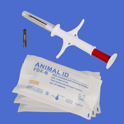 ICAR Certified 1.4×8mm Animal ID Microchip Implant - Wstrzykiwany transponder śledzenia zwierząt domowych Biokompatybilny szklany etykietka RFID do identyfikacji zwierząt domowych i stosowania weterynaryjnego
